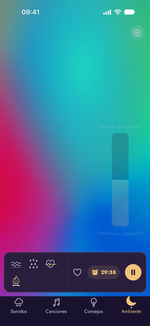 La pantalla Ambiente: un brillo tenue que cambia despacio, con control de intensidad